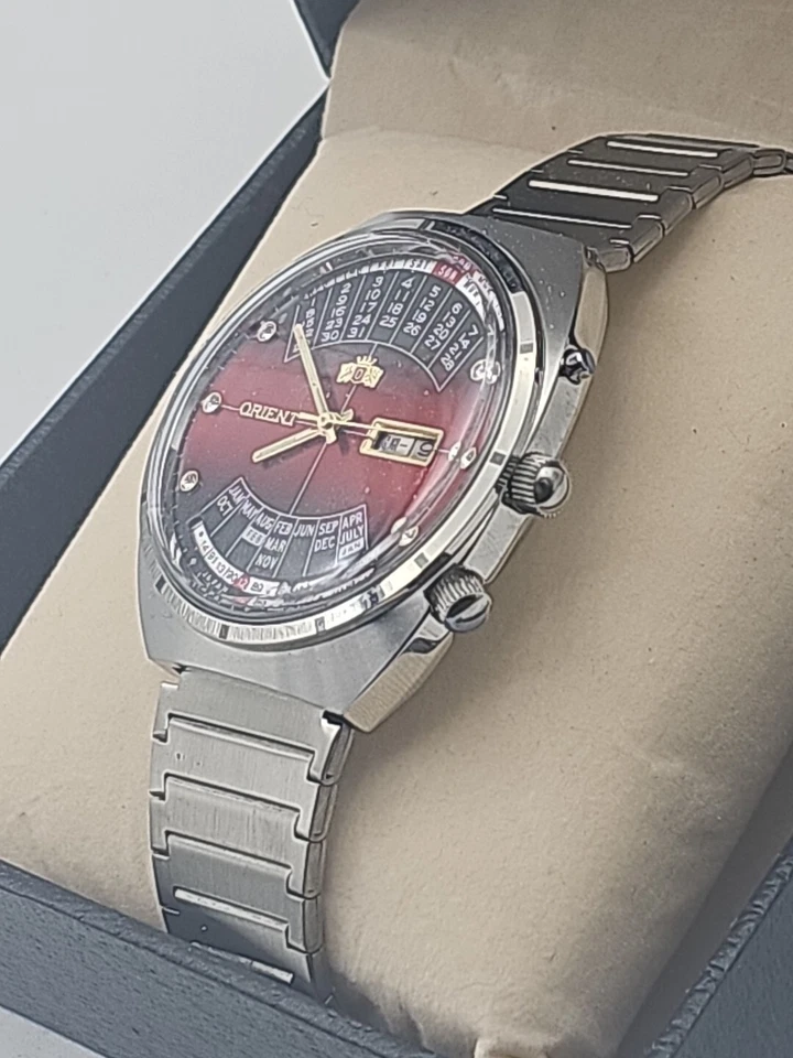 Relógio de pulso automático Orient 21 Jewels College calendário perpétuo de vários anos - Imagem 4 de 4