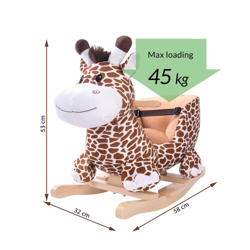 Plüsch Giraffe Schaukeltier Babyschaukel Spielzeug Kinderschaukel - Bild 2 von 6
