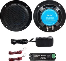 Herdio 4" Outdoor Ceiling Speaker Waterproof  Marine Ceiling Speakers 160W