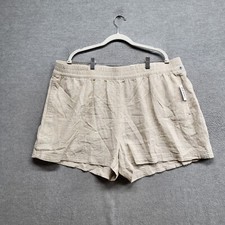 Old Navy Women Shorts 2XL Beige Linen Blend Comfort Waistband High Rise NWT
