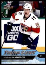 2016-17 UPPER DECK YOUNG GUNS MICHAEL  MATHESON ROOKIE FLORIDA PANTHERS #241