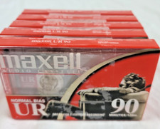 Maxell UR-90 Normal Bias Audio Cassette 90 Minute EQ 120 Set Of 5 NEW SEALED