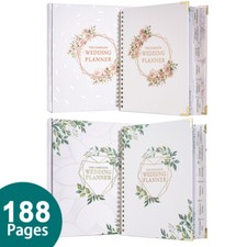 188 Pages Wedding Planner Organizer Book Hardcover with Pockets Sticker Gift Box