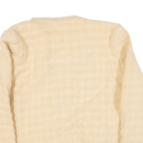 PAULA KLEIN Girls Blazer Jacket Beige Knit Wool S - Picture 4 of 6