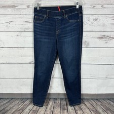 Spanx Jeans Women Large Blue Ankle Skinny High Rise Shaping Core Control Pull On