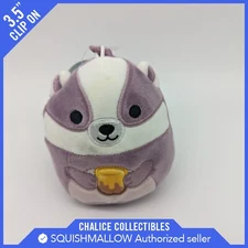 Squishmallows Kellytoy Plush Food Mita with Honey Clip On Keychain 3.5" NWT