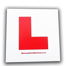 Universal Adhesive Rigid L-Plate for Motorcycles, Scooters & Other Vehicles