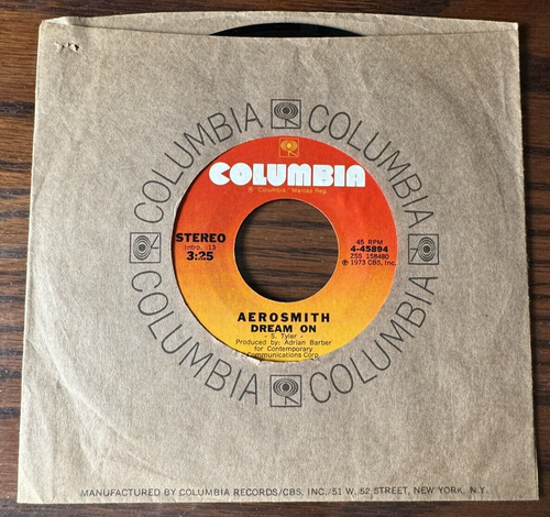 *Ungraded* 45 RPM w/ Sleeve Dream On Aerosmith Columbia 4-45894 - Bild 1 von 14