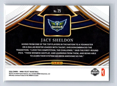 2024 Select WNBA #25 Jacy Sheldon - Snapshots - Dallas Wings - Bild 2 von 2