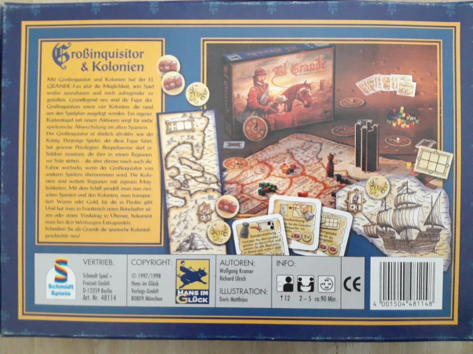 El Grande Erweiterung II Großinquisitor & Kolonien 100% Komplett Topzustand HiG - Bild 2 von 3