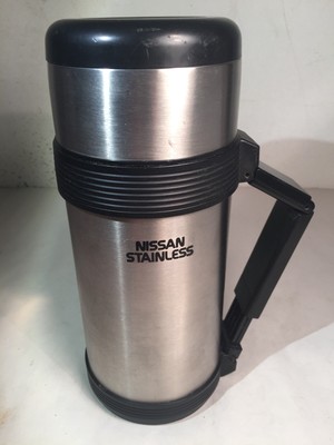 Thermos Nissan Stainless Soup Coffee Travel Mug With Collapsible Handle Nice Ebay