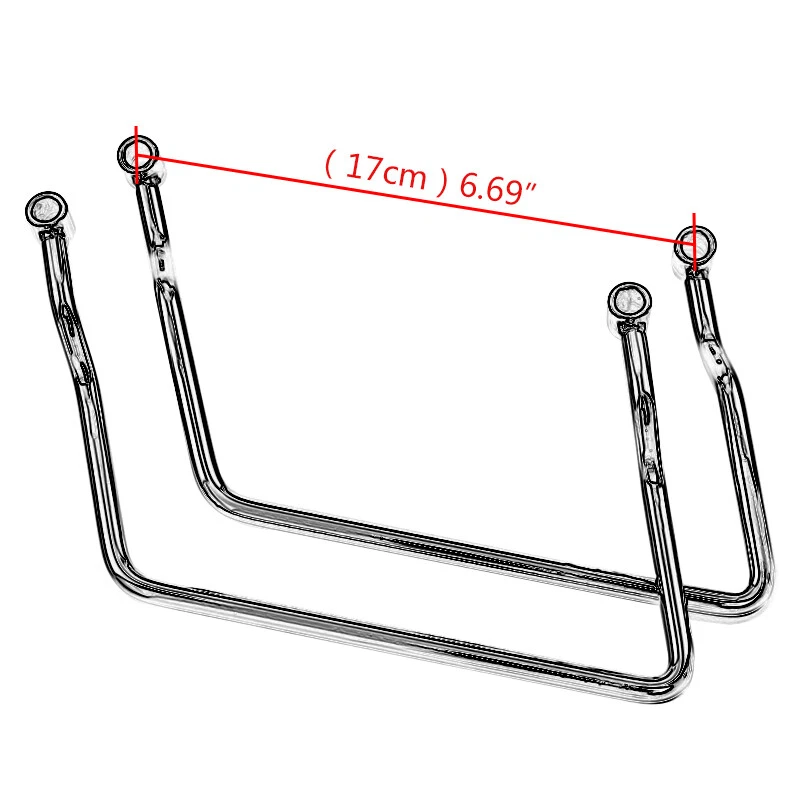 Soporte de montaje de barra de soporte de bolsa de sillín cromada de 17 cm para Honda Rebel CMX250 1985-09 Foto 2 de 4