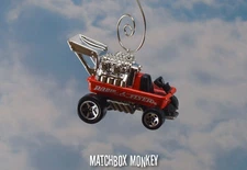 Mini Red Radio Flyer Wagon Christmas Ornament NEW Custom Design Super Charged!