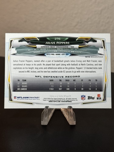 2014 Topps #276 Julius Peppers - Green Bay Packers - Picture 2 of 2