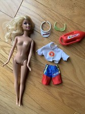 1994 Vintage Mattel Barbie BAYWATCH Fashion Doll Lifeguard Beach Bathing Suit a4