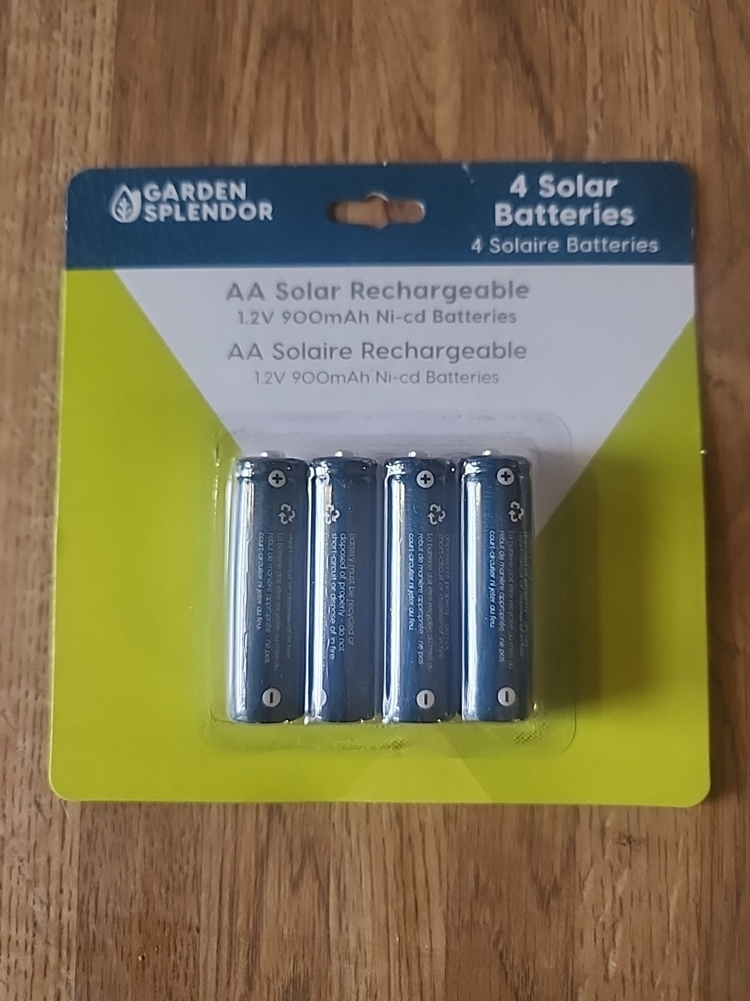 Solar Rechargeable Batteries, AA, 4-Pk. 830-1905-image