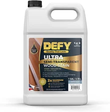 Ultra Semi-Transparent Outdoor Wood Stain and Sealer in One – Pewter Gray, 1 Gal