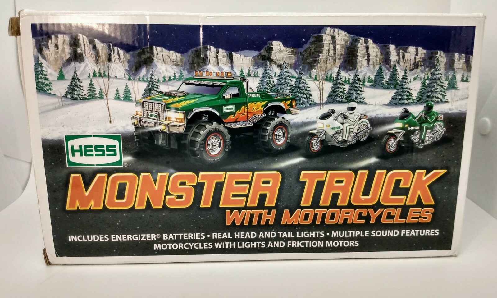2007 hess monster truck with motorcycles