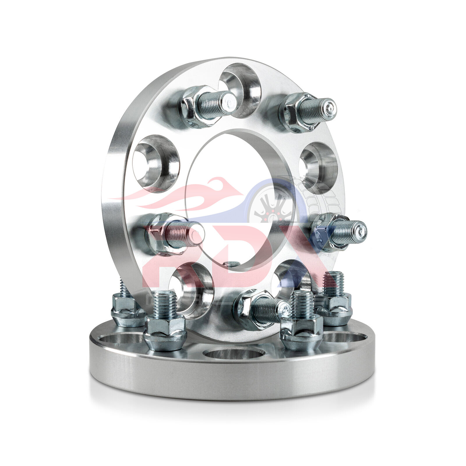 2pc 5x114.3 to 5x108 Wheel Adapter 6061-T6 25mm 5x4.5 to 5x4.25 1/2-20 Lug