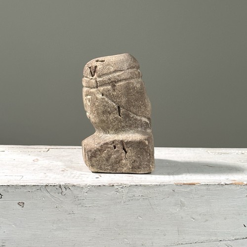 Antique Hand Carved Folk Art Stone Effigy Bust - Picture 3 of 6