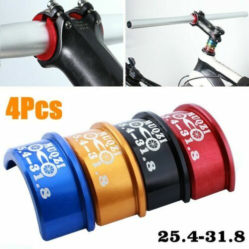 Baluoqi - Distanziali per manubrio della bicicletta, in lega di alluminio, senza filettatura, per manubrio da 1,8 cm, 5/10 mm, per mountain bike e mountain bike (nero