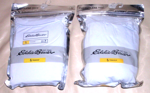 NEW Eddie Bauer Travex Thermolene Med Blue Moisture Wicking Crew Top & Pants Set - 第 1/6 張圖片