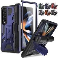 For Samsung Galaxy Z Fold 4 Case with Screen Protector, Rugged Cover  Kickstand