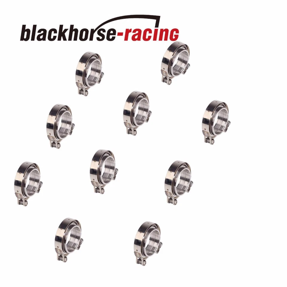 10PCS 3’’/76mm stainless V-band bolt clamp+flange turbo pipe wastegate exhaust - Image 2 of 4