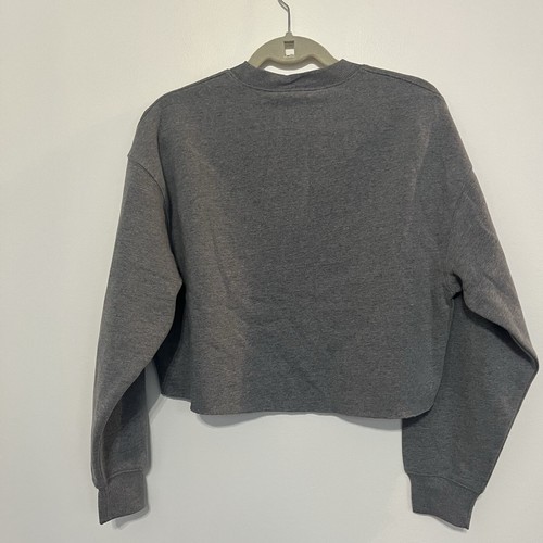 Sudadera corta pulóver Wild Fable gris borde crudo para mujer XS - Imagen 4 de 9