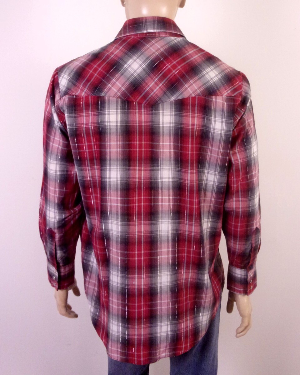 トップス 70's ELY ombre print flannel shirt 70's ELY ombre print flannel shirt DEADSTOCK 