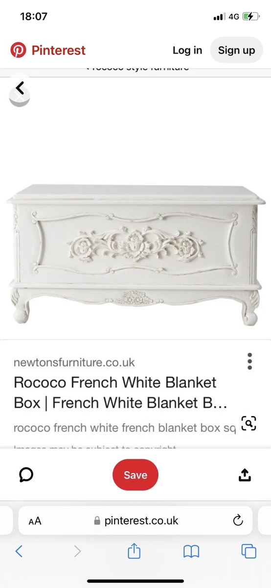 Shabby chic blanket on sale box