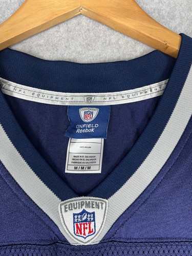 Vintage New England Patriots Jersey Mens M Blue Wes Welker 83 Onfield Reebok - Picture 6 of 11