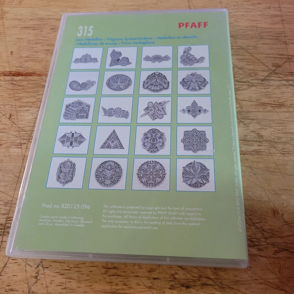 Pfaff #315 "Medallón de Encaje" (Tarjeta Creativa Bordado a Máquina) Foto 3 de 3