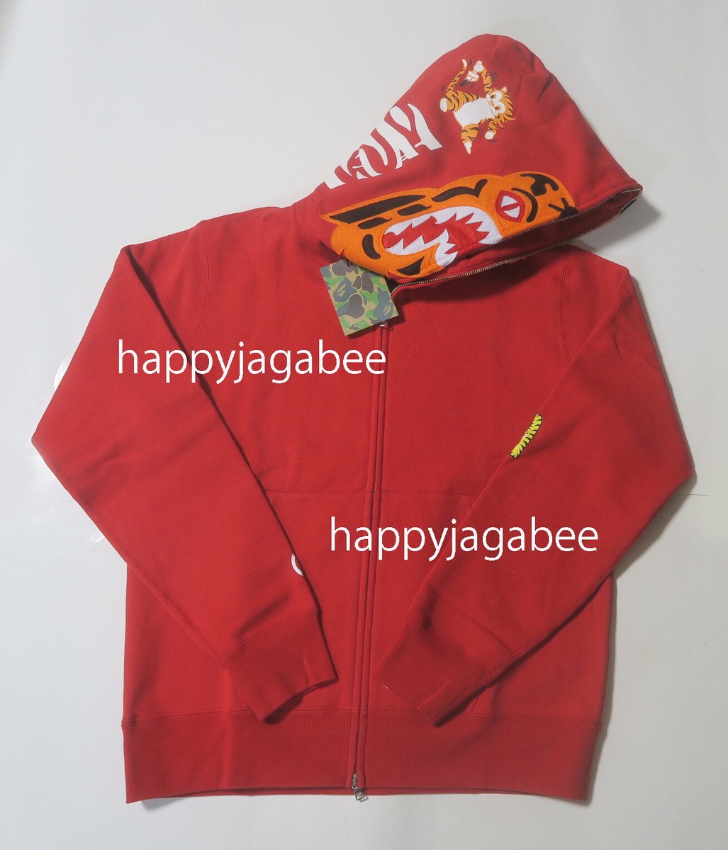 A BATHNIG APE Men's TIGER FULL ZIP HOODIE 1L30115006 rz | eBay