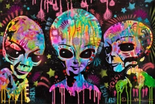 Aliens by Dean Russo Poster - 36.5" x 24.5" Laminated