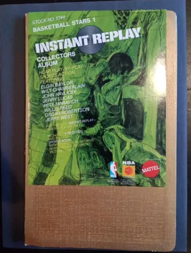 Vintage 1971 Mattel Instant Replay Collectors Album NBA Basketball Stars 1