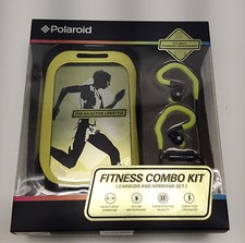 Polaroid Fitness Combo Kit Earbuds and Armband Set Black Yellow