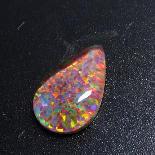 Gemas de ópalo CERTIFICADAS ópalo de roca natural 9,30 quilates corte pera fuego piedra preciosa suelta - Imagen 7 de 15