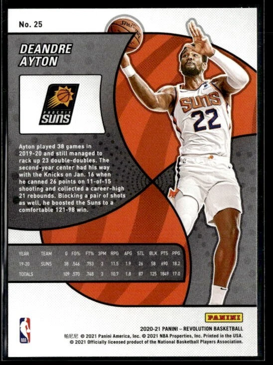 2020-21 Panini Revolution #25 Deandre Ayton  BK01R01E - Image 2 of 2