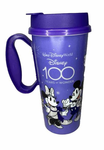 Walt Disney World 100 Years of Wonder Resort Refillable Tumbler Cup Mug Purple