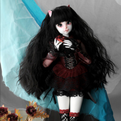 [Dollmore] Cat Wig, MSD, 18-20 cm, (7-8 inch) RRG Sobazu Cat Wig (Black)