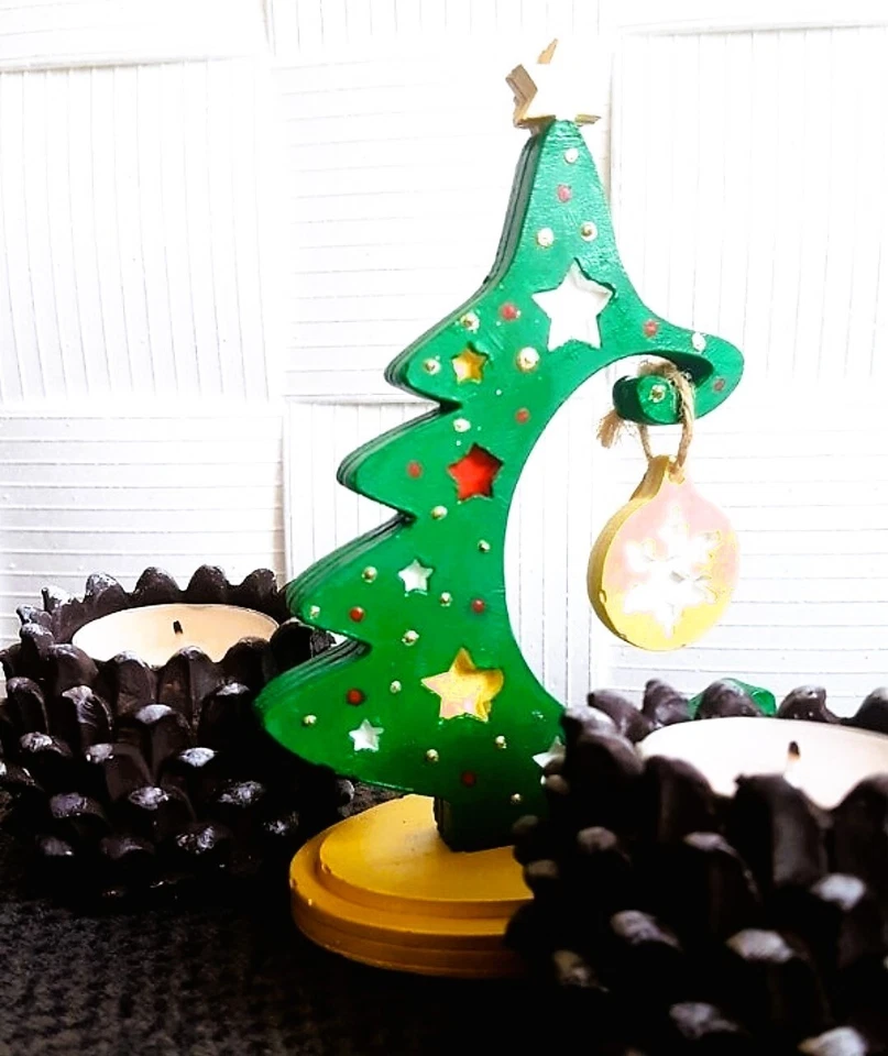 Moule Silicone Sapin de Noël pour Plâtre Savon Résine Polyester Argile Cire - Photo 4/4