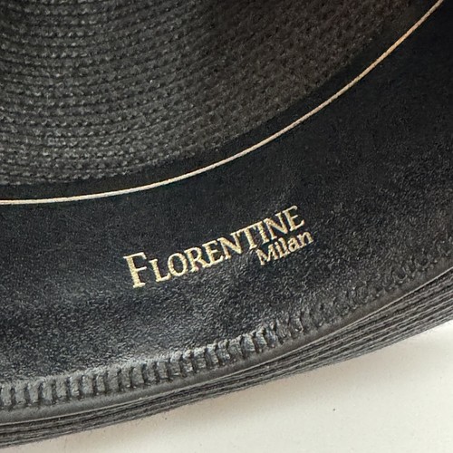 Dobbs Florentine Milan Fedora Black Size 60, 7 1/2 - Picture 7 of 9