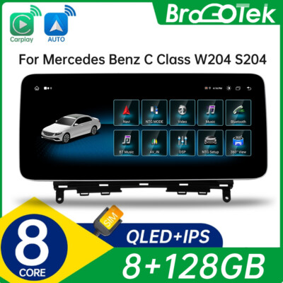 8+128G Android 14 Car Auto Play GPS 8Kern AutoRadio Für Mercedes Benz W204 S204