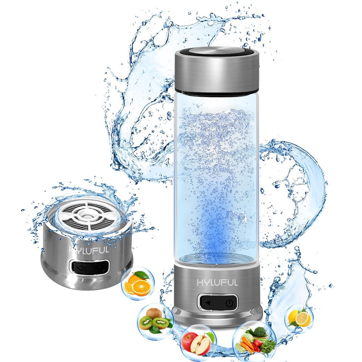 Bottiglia Acqua Idrogenata Fourmor - Generatore Idrogeno Portatile 1600 Ppb, Tecnologia SPE/PEM - Foto 3