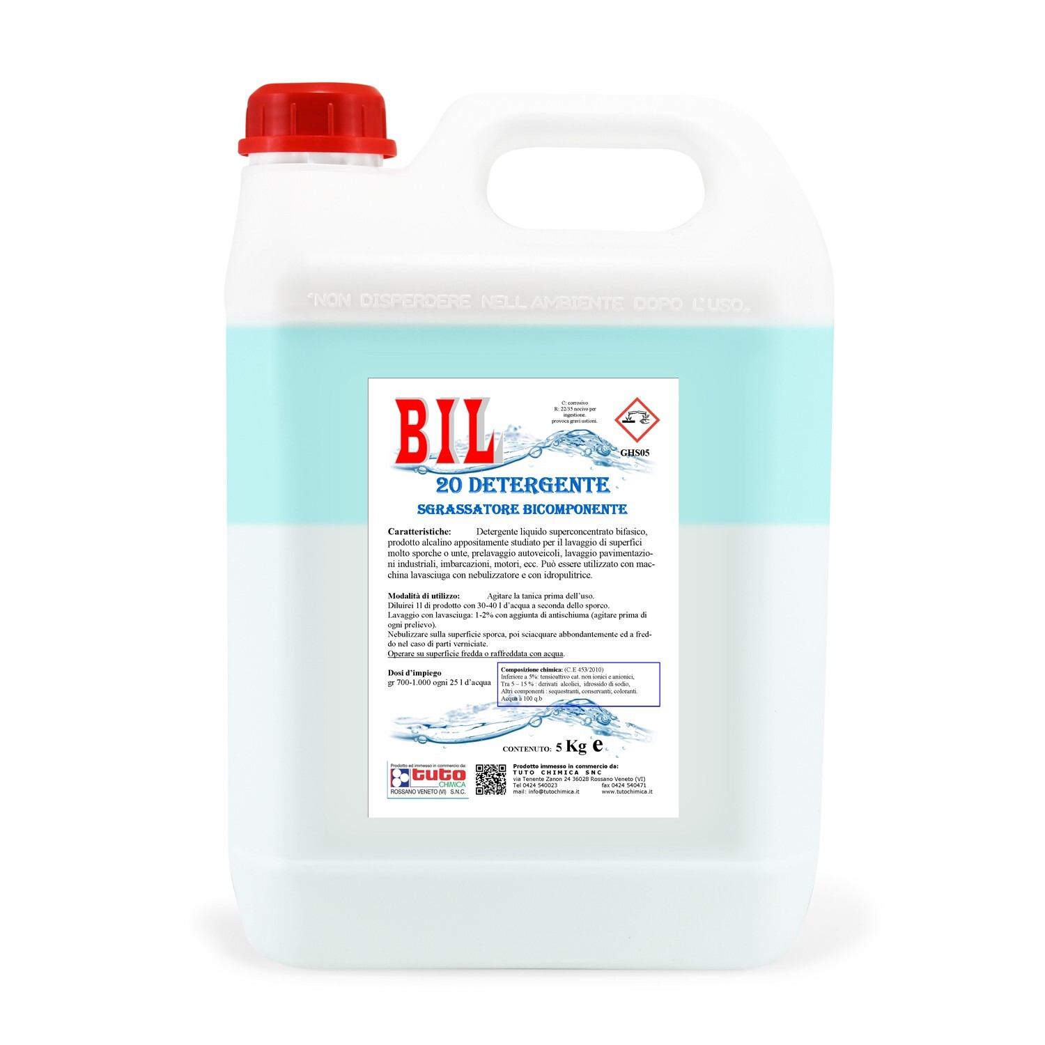SGRASSATORE BICOMPONENTE UNIVERSALE PROFESSIONALE 5KG. BIL 20