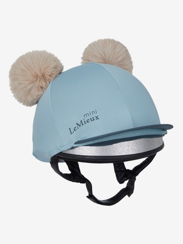 LeMieux Mini Cappello Doppio Pom Seta - Ghiacciaio | Pompon in Pelliccia Ecopelliccia - Foto 4 di 9