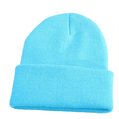 1pc Hat Cap Cuff Plain Knit Ski Skull Winter Warm Slouchy Men Women Unisex• - Picture 21 of 32