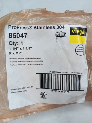 Viega 85047 1-1/4" ProPress 304 Edelstahl Adapter - Bild 2 von 3