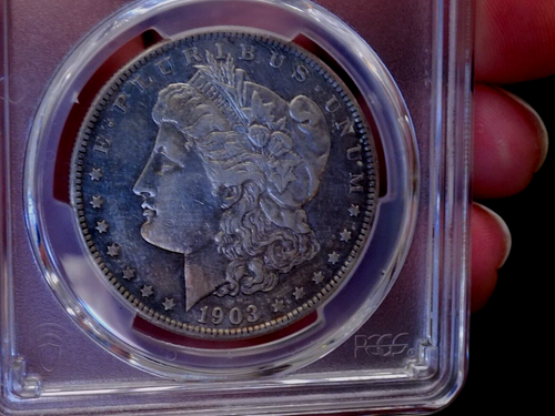 MORGAN SILVER DOLLAR 1903 S HIGH GRADE XF/AU PCGS HOLDER LOOKS ORIGINAL - Picture 3 of 4
